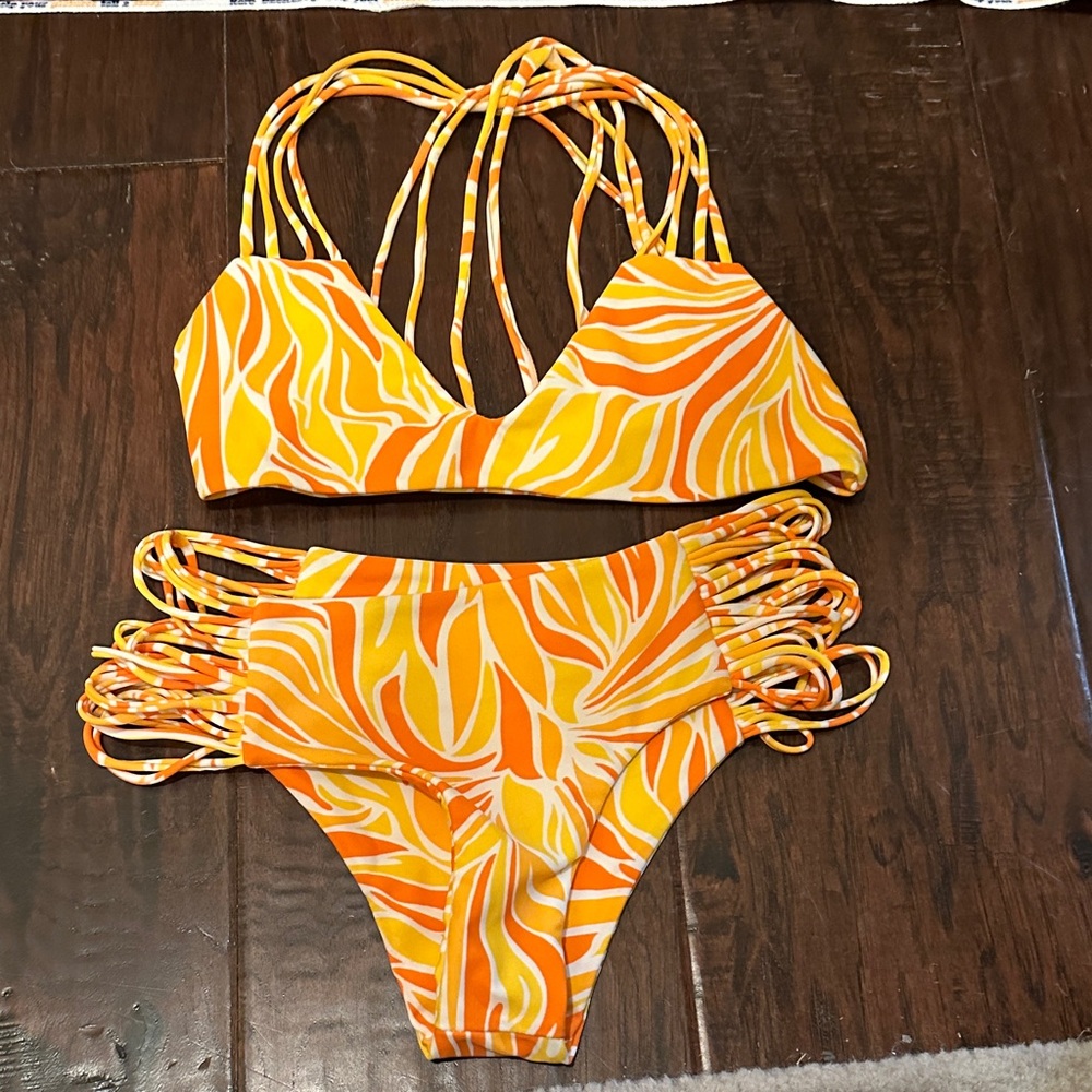Mikoh Orange and Yellow Bikini